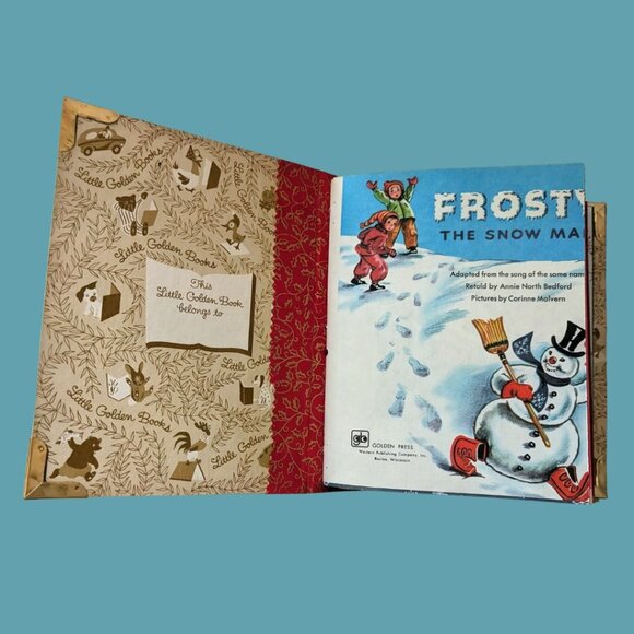 Frosty the Snowman Altered Little Golden Book Journal Scrapbook - Picture 4 of 5